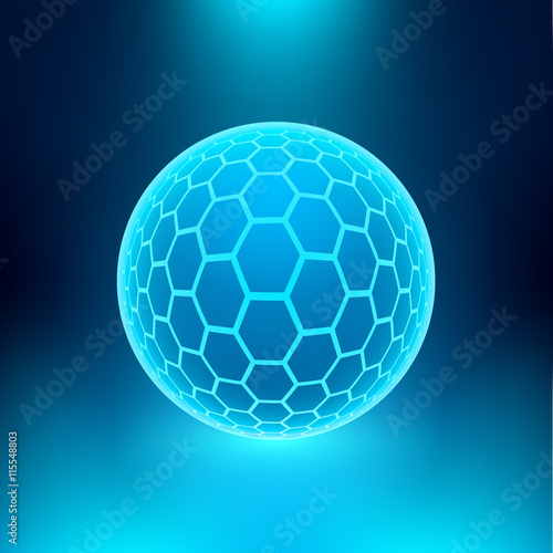 Vector Hexagon Sphere Illustration
