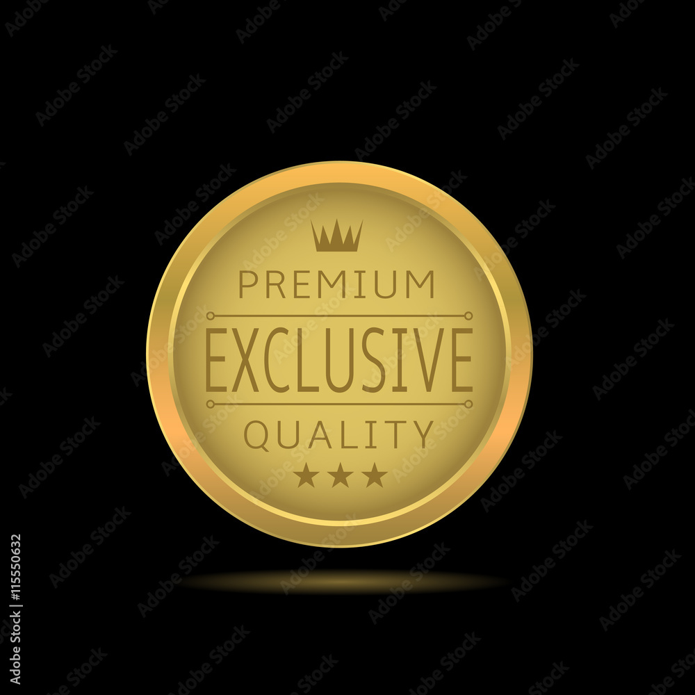 Golden exclusive label