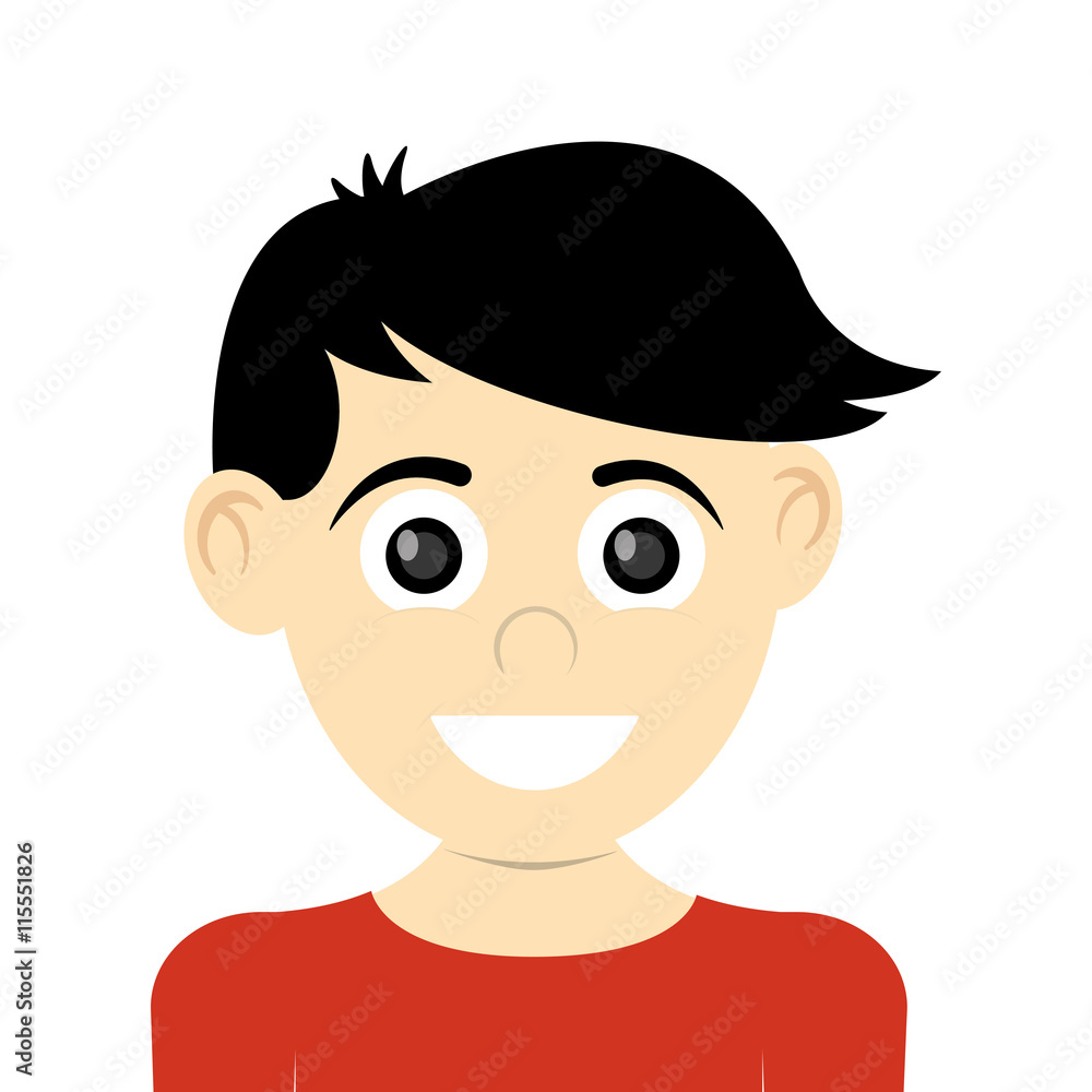 flat design happy boy icon vector illustration flat design happy boy icon vector illustration