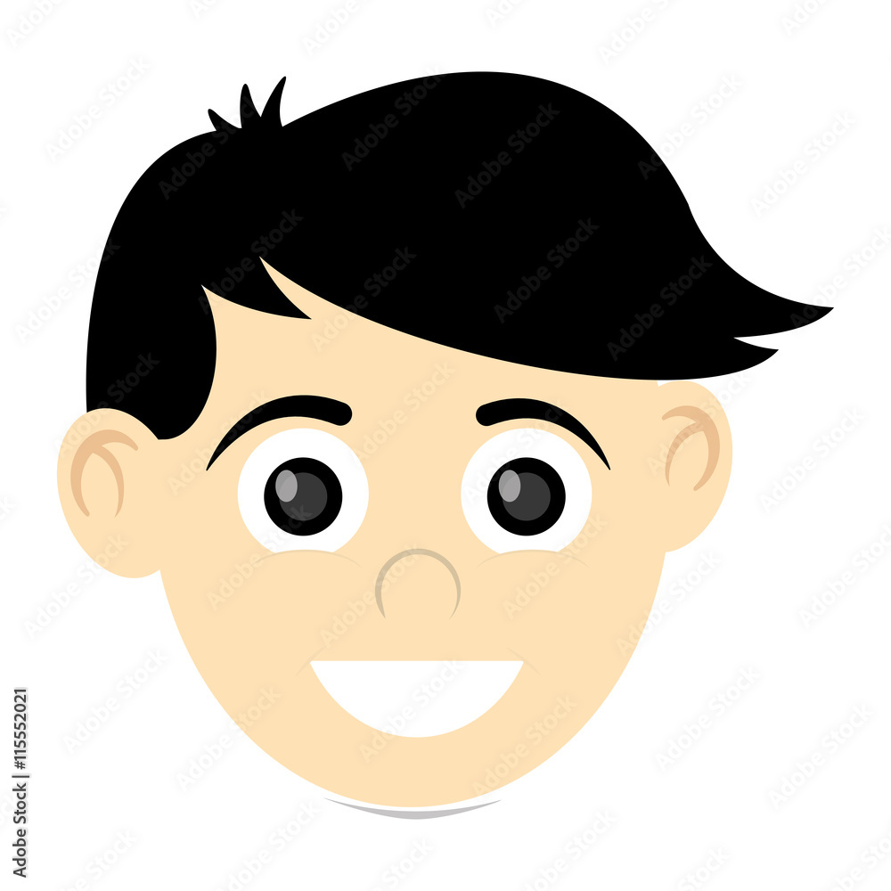flat design happy boy icon vector illustration flat design happy boy icon vector illustration
