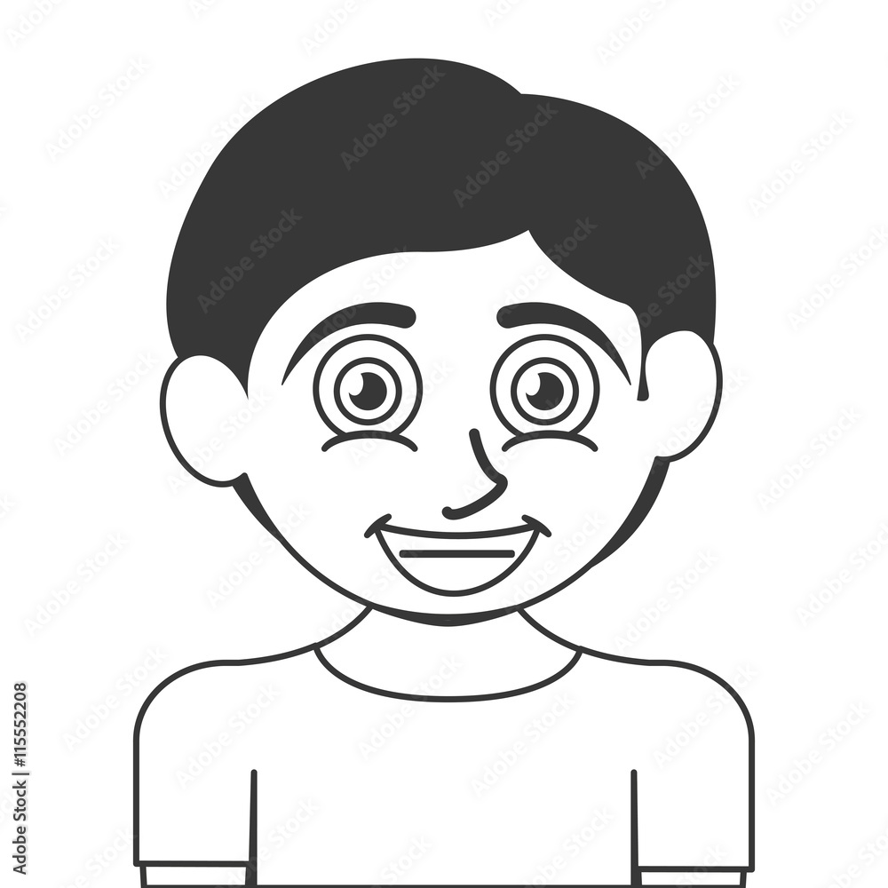 flat design happy boy icon vector illustration flat design happy boy icon vector illustration