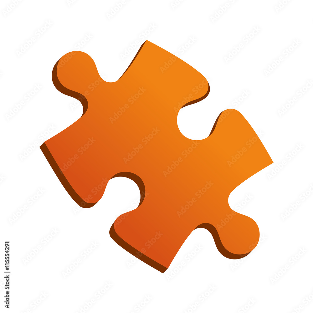 Obraz premium flat design puzzle piece icon vector illustration