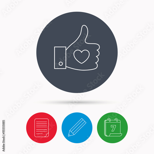 Thumb up like icon. Super cool vote sign.