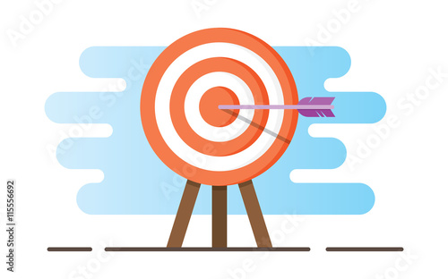 Illustration of a target with an arrow.