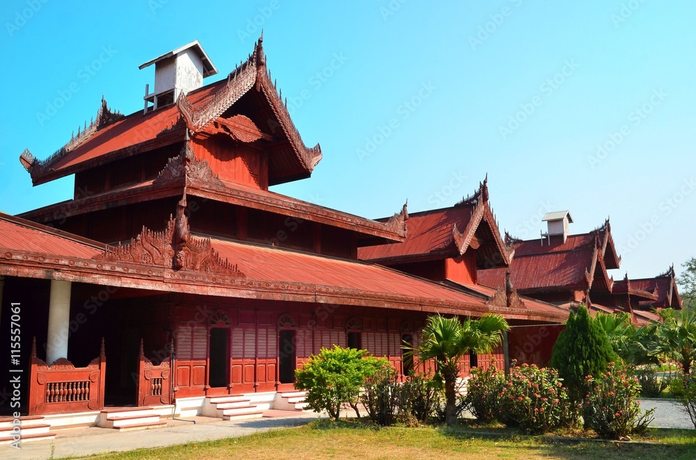 The Royal Palace of Mandalay in Myanmar