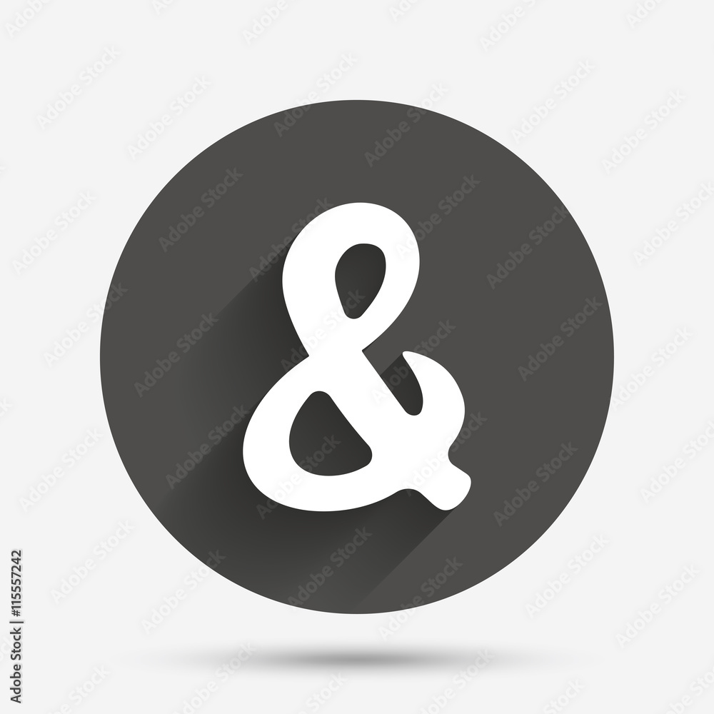 Ampersand sign icon. Logical operator AND. Ampersand sign icon. Logical operator AND.