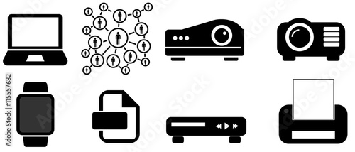 Electronique en 8 icônes