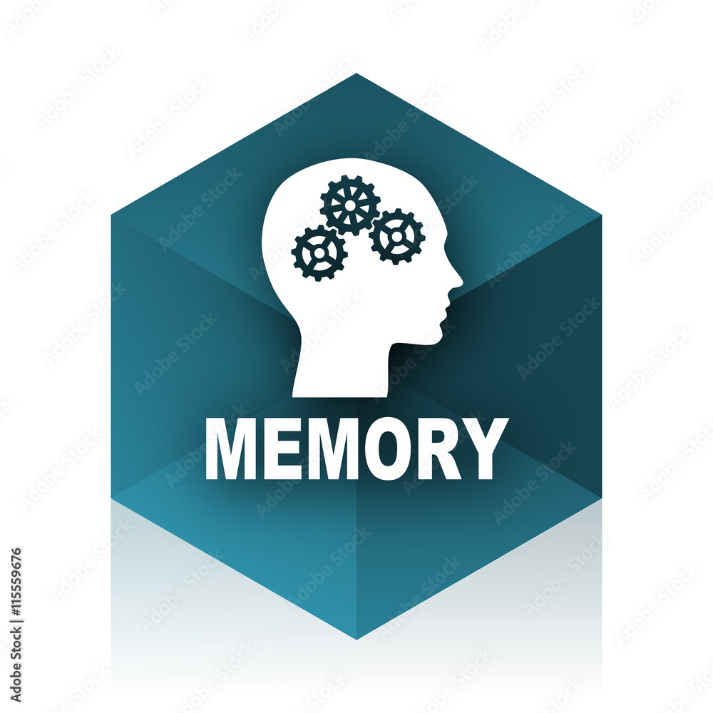 memory blue cube icon, modern design web element memory blue cube icon, modern design web element