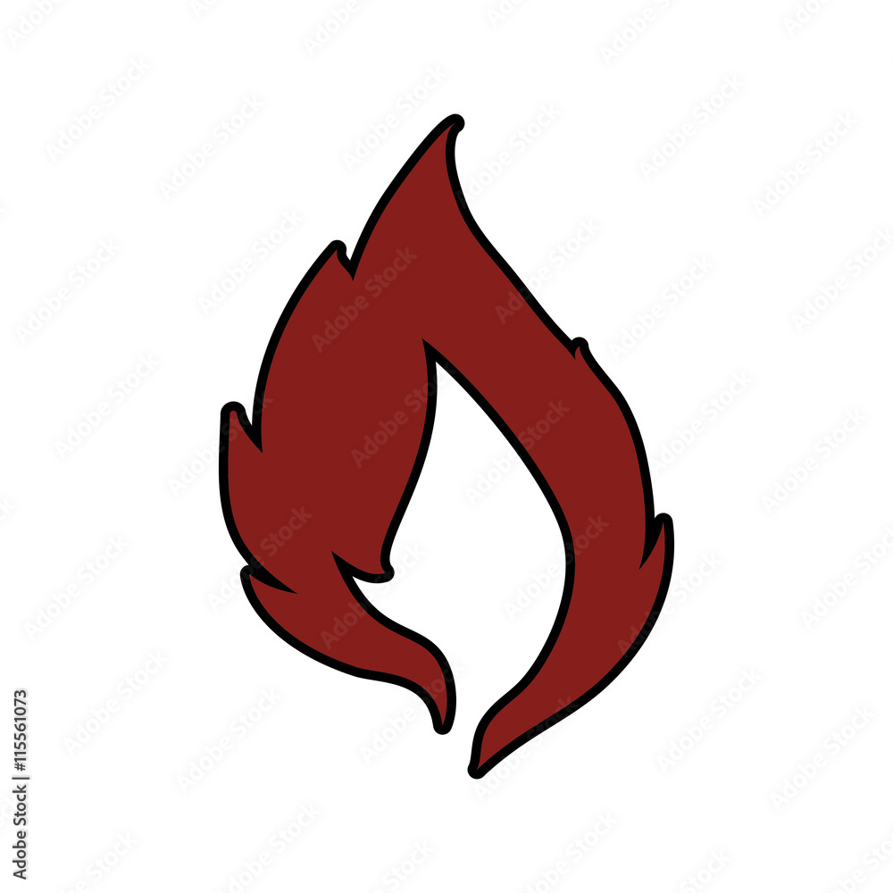 Fire concept represented by flame icon. Isolated and flat illustration Fire concept represented by flame icon. Isolated and flat illustration
