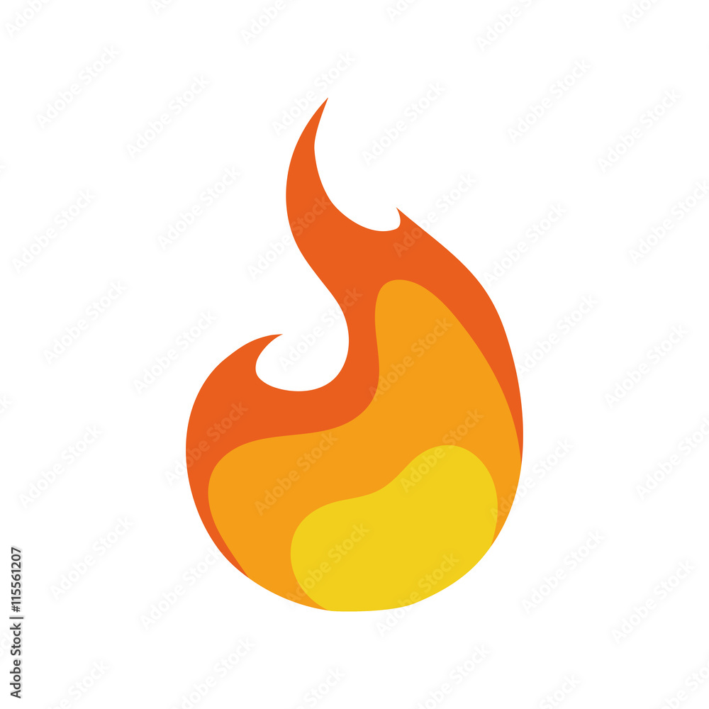Fire concept represented by flame icon. Isolated and flat illustration Fire concept represented by flame icon. Isolated and flat illustration