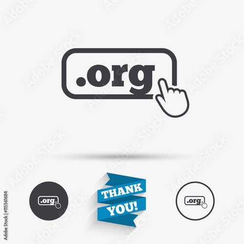 Domain ORG sign icon. Top-level internet domain