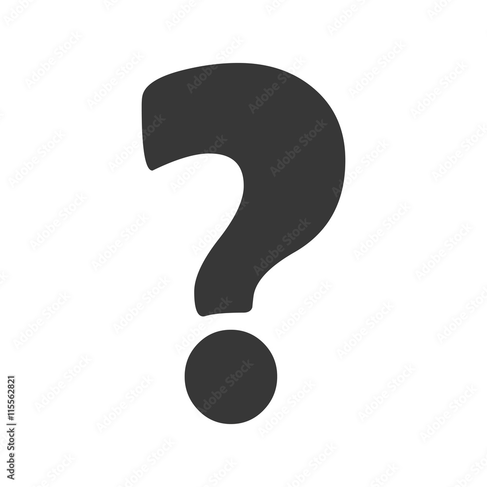 Doubt concept represented by Question mark icon. Isolated and flat illustration Doubt concept represented by Question mark icon. Isolated and flat illustration