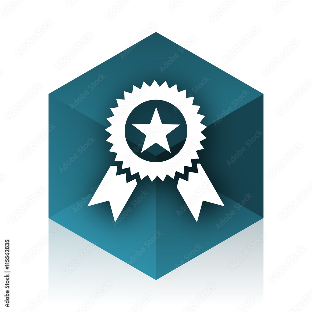 award blue cube icon, modern design web element award blue cube icon, modern design web element