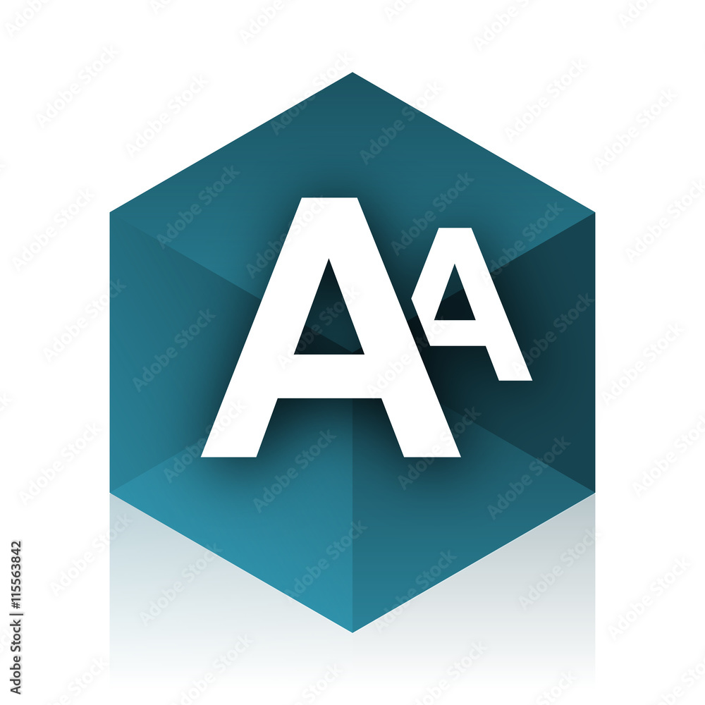 alphabet blue cube icon, modern design web element alphabet blue cube icon, modern design web element