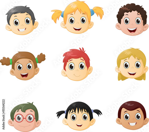 Children face collection