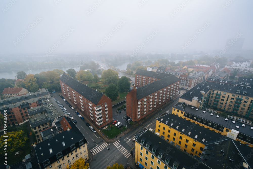 Foggy view from the tower of the Church of Our Saviour, in Chris