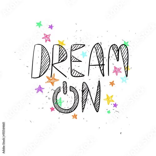 Obraz Ręcznie rysowane plakat kreatywny typografii.