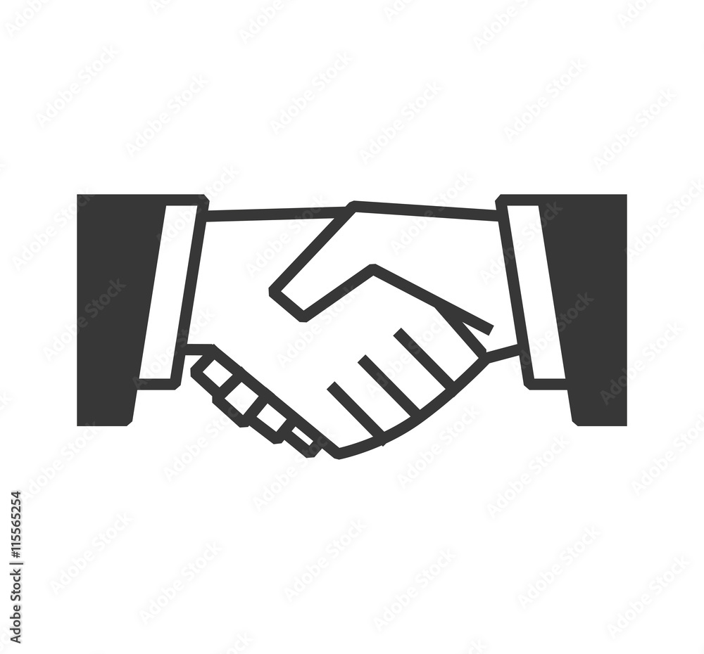 Help concept represented by hand shake icon. Isolated and flat illustration Help concept represented by hand shake icon. Isolated and flat illustration
