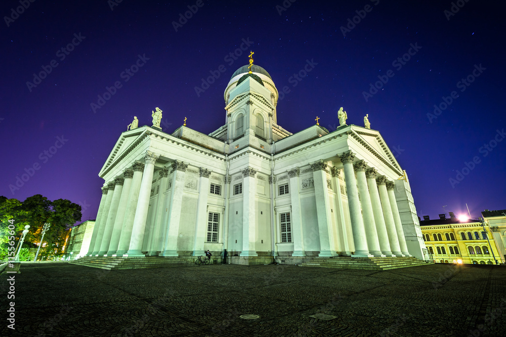 Helsinki Cathedral at night, in Helsinki, Finland. Helsinki Cathedral at night, in Helsinki, Finland.