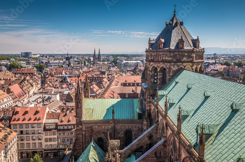 Panoramic view of Strasbourg in France