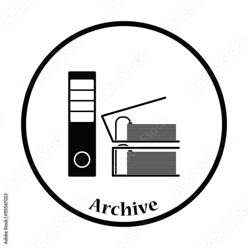 Icon of Folders with clip