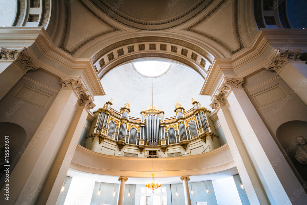 The interior of the Helsinki Cathedral, in Helsinki, Finland.