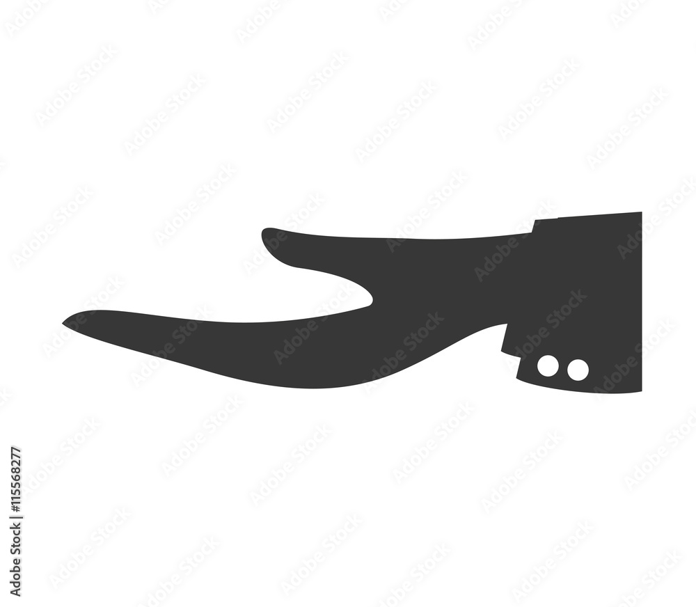 Hand concept represented by gesture icon. Isolated and flat illustration Hand concept represented by gesture icon. Isolated and flat illustration
