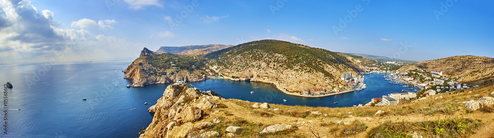 The panorama of Balaklava bay, Crimea