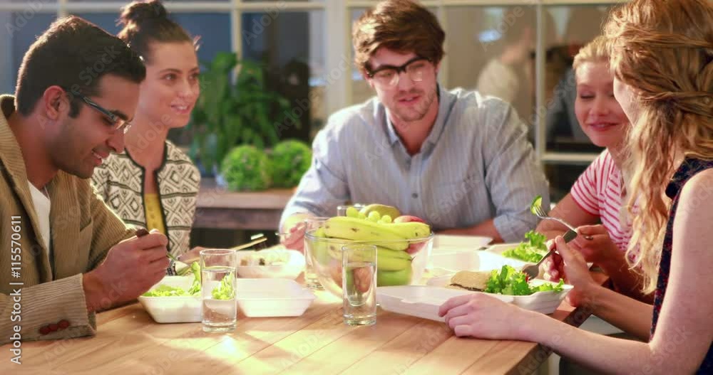 Casual business team having lunch Casual business team having lunch