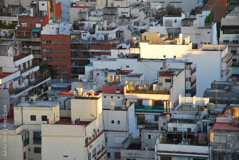 chaotic view of Buenos Aires roof tops