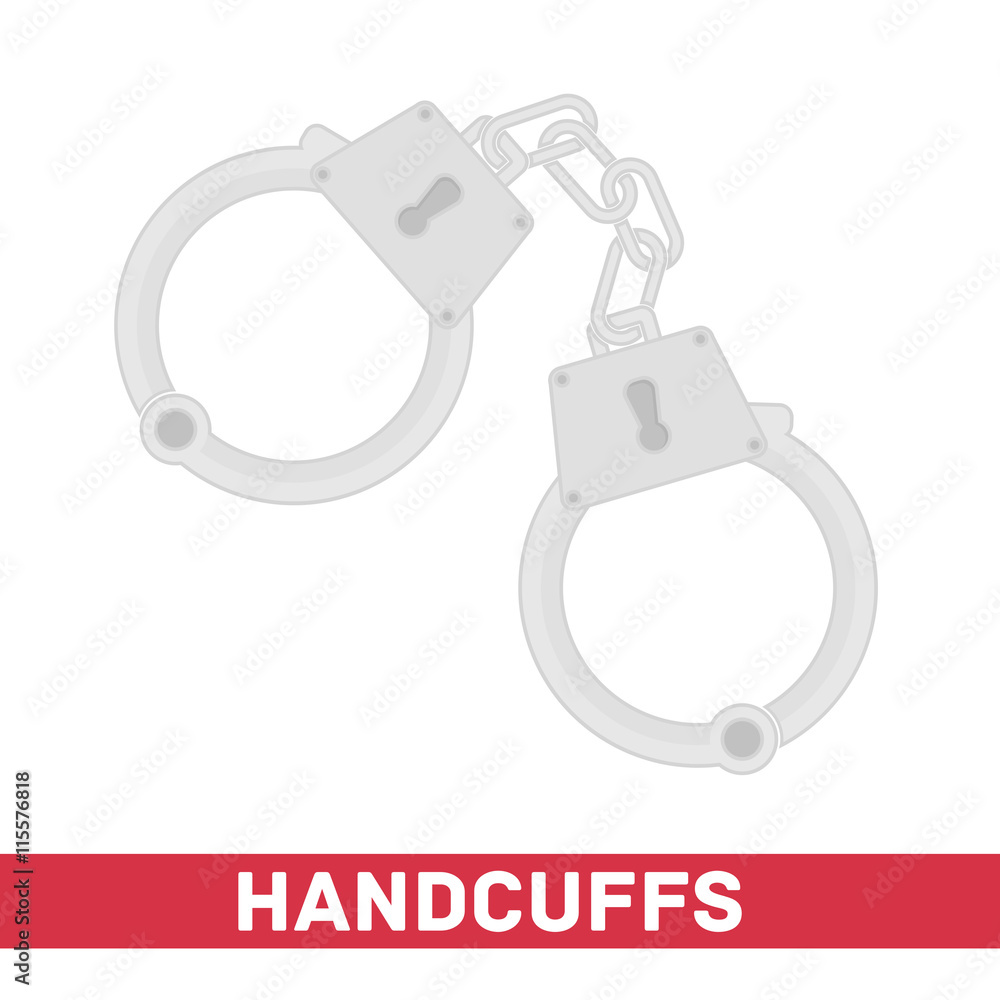Handcuffs vector icon Handcuffs vector icon