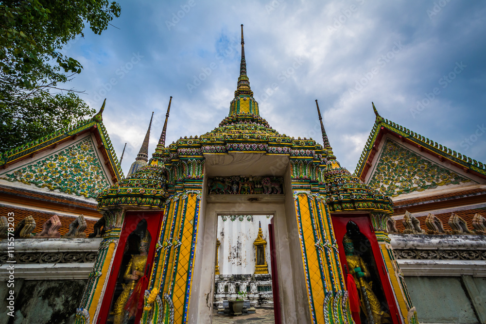The historic Wat Pho Buddhist temple, in Bangkok, Thailand.