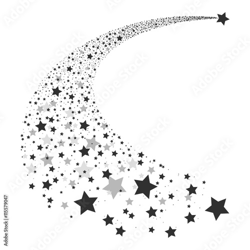Abstract Falling Star Vecto