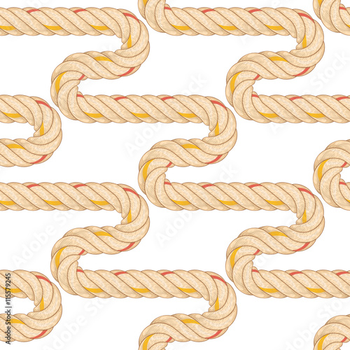 Seamless pattern with rope bending.