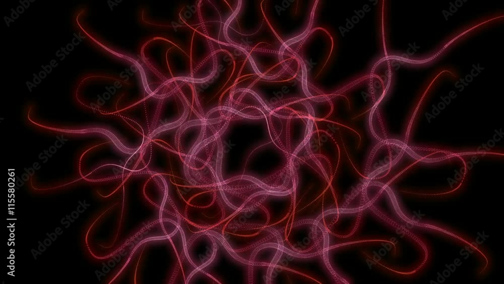 Illuminated abstract formations and 3D patterns seamless loop Illuminated abstract formations and 3D patterns seamless loop