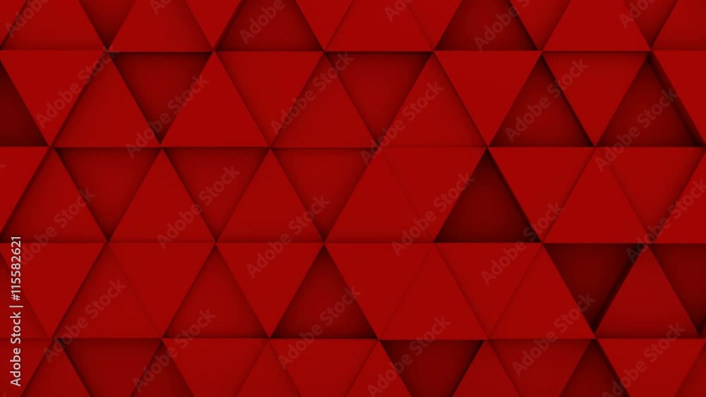 Red triangles extruding Red triangles extruding