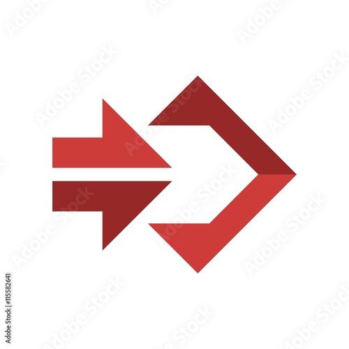 Arrow symbol logo design element.