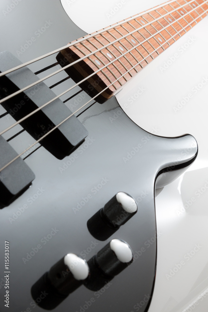 Black Bass Guitar on white Black Bass Guitar on white