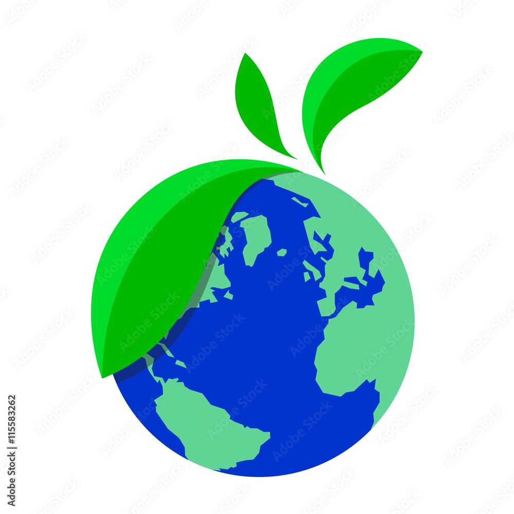 icon plant and earth, vector