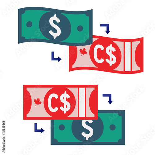 Canadian and American Dollar Exchange