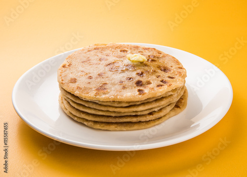 Canvas Print Puran poli is important sweet menu in holi festival in india, indian dessert, pu