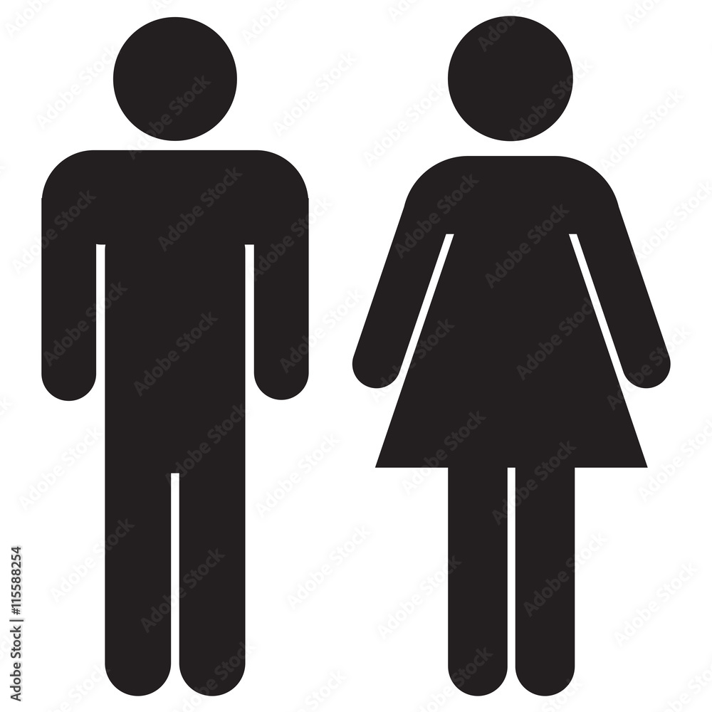 Woman and man icons vector illustration Woman and man icons vector illustration