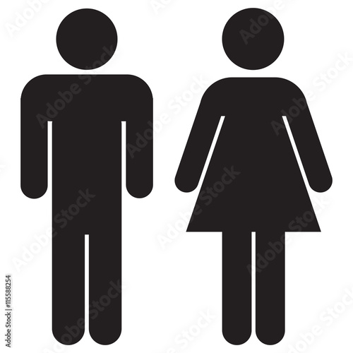 Woman and man icons vector illustration