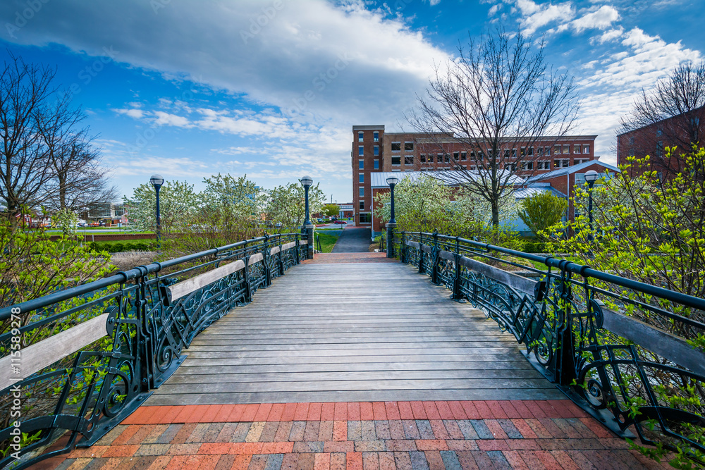 Bridge over Carroll Creek, in Frederick, Maryland. Bridge over Carroll Creek, in Frederick, Maryland.