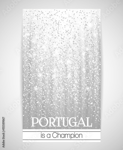 Banner, flyer or invitation to a party on the occasion of the victory of Portugal.