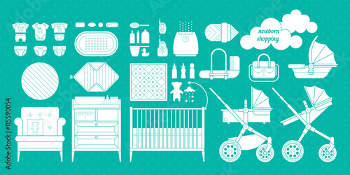 Newborn shopping boy 1