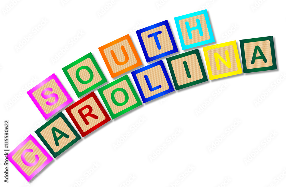 South Carolina Wooden Block Letters South Carolina Wooden Block Letters