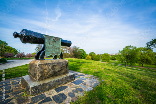 Cannon at Patterson Park, in Baltimore, Maryland.