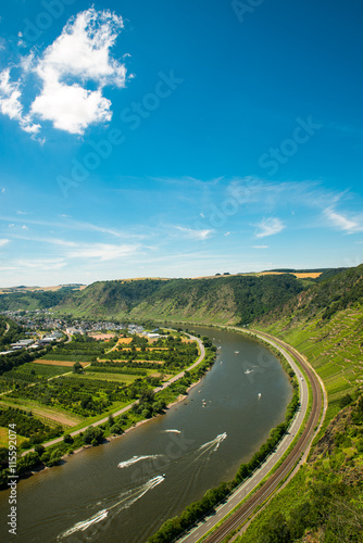 Great view of the river Mosel in Germany