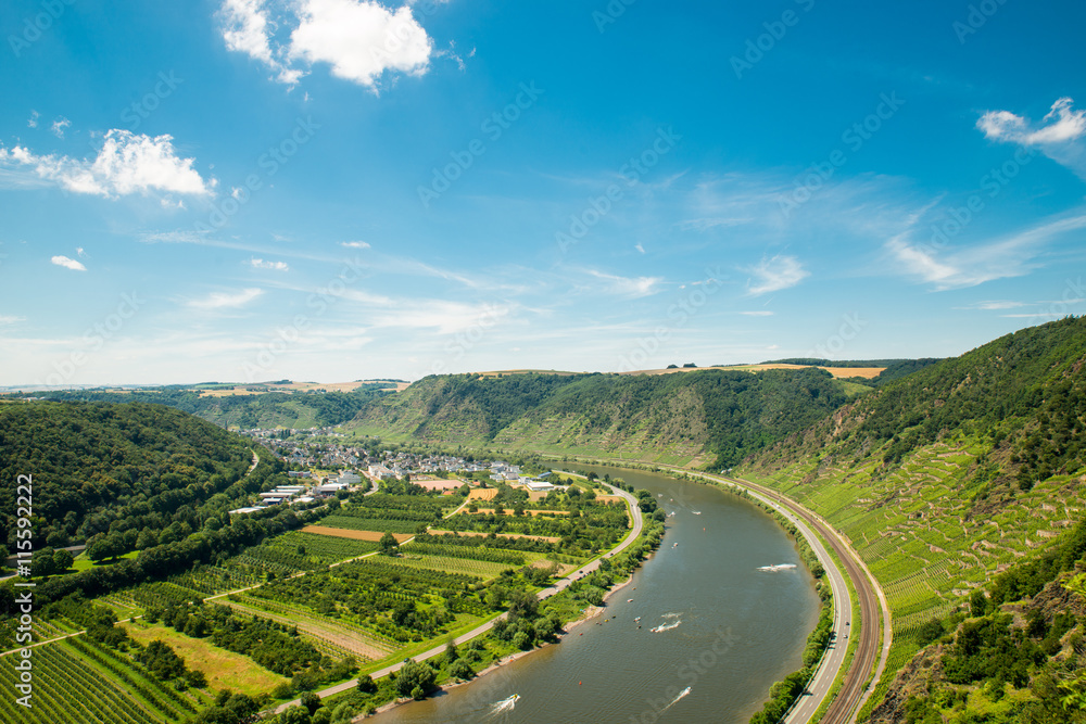 Great view of the river Mosel in Germany